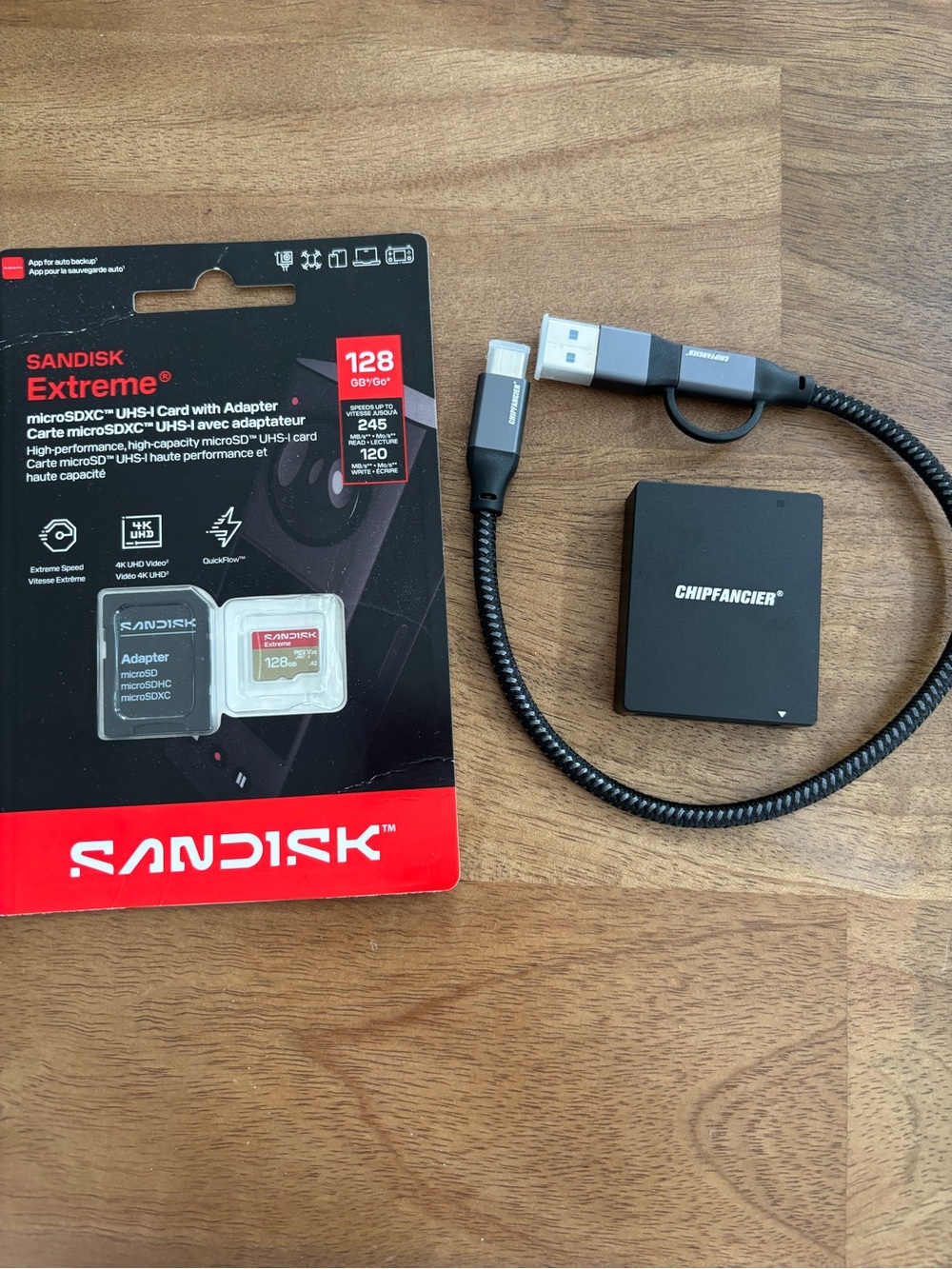 Sandisk 128g microSD with CFB card reader